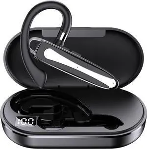 Business Headphones Wireless Bluetooth 5.2 with Noise Cancelling Microphone Earbud & in-Ear Headphones 12 Hours Battery Life Single-Ear Via CVC 8.0 Deep Noise Reduction IPX7 Waterproof Headset Black2