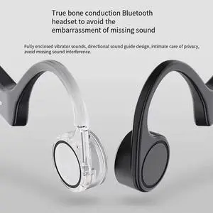 Open Ear Headset Bone Conduction Headphones Waterproof 8H Playtime Bone Conduction Bluetooth 5.0 Wireless Earphones Sport Headphones with Mic Sweatproof Headset for Running,Cycling