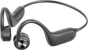 Bone Conduction Headphones Night Running Lights Open Ear Headphones Wireless Bluetooth 5.3 with Mic Built in 32G Memory,IP68 Waterproof Sport Earphones for Running,Cycling,Workout,Black