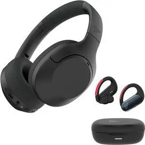 VOKALEN Hyper Pro ANC Headphones + Reflex Pro Sport Earbuds Bundle  Adaptive Noise Cancelling, Hi-Res Sound, IP68 Waterproof, LED Light Mode & Long Battery Life for Work, Travel & Fitness.