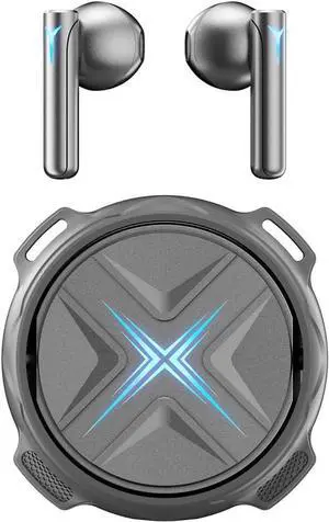 Wireless Earbuds Bluetooth V5.3 Headphones,Low- Latency Gaming Gaming in-Ear Headphones,ENC Intelligent Noise Cancellation,24- Hour Playback Time with Rotating Charging Compartment-Black