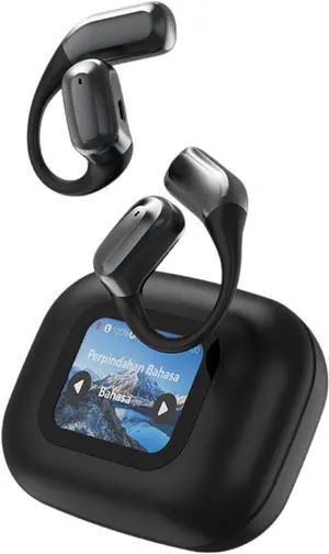 Translate Wireless Bluetooth Earphones, AI Language Translation Earbuds, LED Full-Color Touch Screen, Intelligent Noise Reduction, Music and Sports Earphones