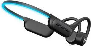 Bluetooth Bone Conduction Headphones with night running lights Wireless Headphones, Open Ear Design, Waterproof Sport Headset for Running, Driving, Cycling, with Clear Calls, Built in 32G Memory
