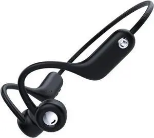 Bone Conduction Headphones with Mic Wireless Bluetooth 5.2 On Ear Headphones Noise Cancelling IPX6 Waterproof Earphone 8 Hours of Playback Time Suitable for Sports Driving