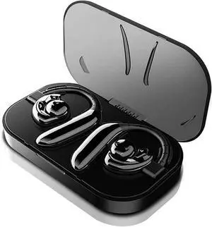 Bluetooth Headphones, Call Noise Canceling Wireless Earbuds, IPX6 Waterproof Earphones, Headset with Power Display & Wireless Charging Case for Sports/Music