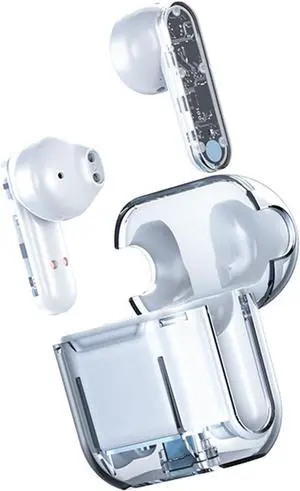 Wireless Earbuds Sports in-Ear Bluetooth 5.3 Waterproof Headphones with Microphone, HiFi Sound Quality Compact and Portable for TV Smart Phone Laptop Computer Sports, White