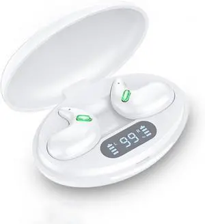 Sleep Headphones Invisible Wireless Bluetooth Sleep Earbuds for Side Sleepers, Comfortable Noise Blocking Wireless Headphones for Sleeping, Stable Bluetooth 5.2 Connection, White