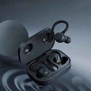 Earbuds Bluetooth 5.3 in-Ear Headphones Earhook 6 Hours Listening Time Sports Waterproof Running in-Ear True Wireless Earphones IPX6 Waterproof Fit Exercise Gym Outdoor Work Black