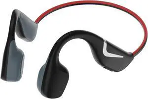 Bone Conduction Headphones Open Ear Headphones Wireless Bluetooth, 1.5 Fast Charging and 12H Working Time, IPX7 Waterproof Light-Weight Wireless Headphones for Running, Cycling & Gym, Red