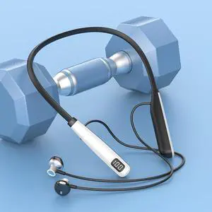 Neckband Bluetooth 5.3 Headphones Wireless Magnetic Neckband Earphone Bluetooth Earbuds with Mic Semi-in-Ear, 100Hrs Playtime & LED Digital Display,Three Sound Effects Switching for Gym,Sports