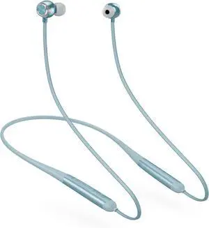 Neckband Bluetooth Headphones Wireless Magnetic Neckband Earphone,Sports Noise Cancelling Stereo Earphones with Microphone Compatible,CVC6.0 HD Call & IPX7 Waterproof for Gym,Sports,Blue