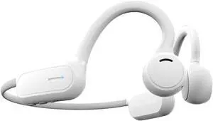 Bone Conduction Headphones Open-Ear Bluetooth Headphones with Microphone,230 mAh Battery Capacity 7 Hours of Playback Time IPX4 Waterproof Light-Weight Wireless Headphones, White