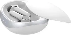 Bluetooth Headphones ENC Dual-Mic Talking Noise Canceling Earphones,Ultra Long Life Slider Wireless Headphones,Light-Weight Earbud with Mic for TV Smart Phone Laptop Computer Sports,White