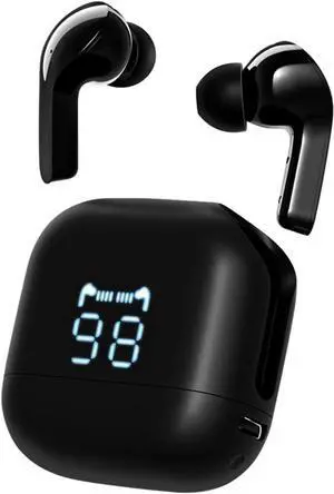 Bluetooth Headphones Wireless Earbuds ENC Noise Canceling HD Talk Low Latency Gaming in-Ear Headset,IPX4 Waterproof Earbuds with LED Power Indicator and Microphone for Gaming Travel