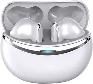 Wireless Earbuds Bluetooth 5.3 ENC Headset Low Latency Gaming Headset, TWS Stereo Wireless Headset Noise Canceling Gaming Earbuds with Microphone, IPX5 Water and Sweat Resistant, White