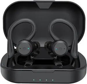 in Ear Bluetooth Headphones Wireless Earbuds with Microphone,Bluetooth 5.3 Touch Control Air Conduction Sport Ear Buds IPX5 Waterproof Headsets for Workouts Running,Black