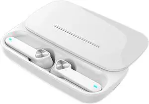 Wireless in-Ear Headphones Bluetooth Earbuds Wireless Stereo Headphones with Sliding Charging Case 32H Playtime Stereo Bass Ear Buds for Smart Phone Laptop Computer Sports White