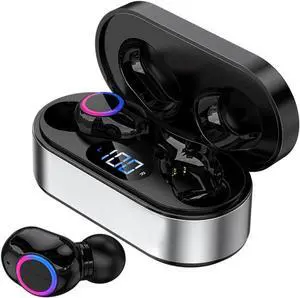 Wireless Ear Buds Bluetooth 5.2 in Ear Headphones with Charging Case Headset Stereo Digital Display, Built-in Microphone, Immersive Premium Sound Long Distance Connection Headset