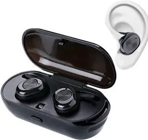 in-Ear Bluetooth Headphones Wireless Headphones Stable Connection Comfortable and Stable Wearing Freedom of Movement Ergonomic Design for Smart Phone Laptop Computer Sports, Black
