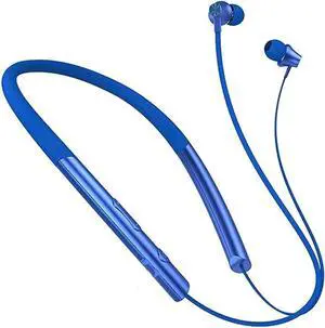 Neckband Bluetooth Headphones Wireless Earbuds Sports Earphones HiFi Stereo Magnetic Headsets with Soft Silicone Coating & Built-in Mic, 36 Hours Playtime Lightweight Sweatproof for Workout Gym Blue