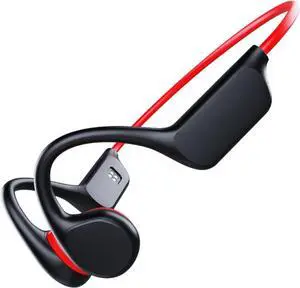 Bone Conduction Headphones, Bluetooth 5.3, Open Ear Headphones, IPX8 Waterproof Sport Headphones Wireless,10Hrs Playtime,with Microphones for Cycling Running Swiming