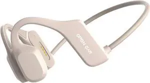 Bone Conduction Headphones Bluetooth 5.2 Bone Conduction Headphones Open Ear Headphones Ipx5 Water Resistant Open Ear Headphones Wireless Bluetooth Bone Conduction Earbuds Hiking Cycling white