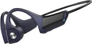 Bone Conduction Headphones 6H Playtime Bluetooth 5.0 Open-Ear HiFi Stereo Headphones IPX6 Waterproof Wireless Earphones with Mic, for Driving, Sports, and Fitness,Blue