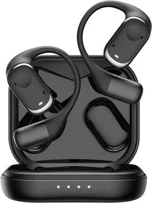 Micool Open Ear Headphones, Open Ear Earbuds Wireless Bluetooth 5.3, True Wireless Air Condition Headphones with Earhooks for Sports, HD Voice/Long Battery Life