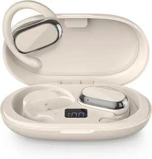 Wireless Earbuds Open Ear Earbuds with Bluetooth 5.3 Noise Cancelling Headphones with Microphone for Cell Phone Open Ear IPX5 Waterproof Headphones for Sport