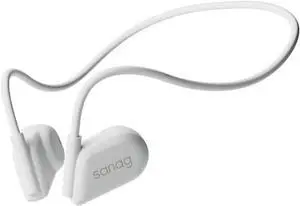 Bluetooth 5.3 Stereo Inductivv Bone Conduction Earphones, Wireless Sport Open Ear Headphones, Ergonomic Design and Lossless Sound Quality, for Running Cycling Workouts,White