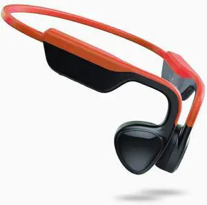 Bone Conduction Earphones, IPX4 Waterproof Wireless Bluetooth Headphones, with Mic HiFi Headset Sport Earphone and Stereo Inductivv, for Running, Cycling, Driving, Hiking, Yoga,Red