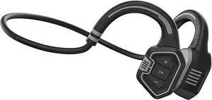 IKXO Bone Conduction Waterproof Headphones Mp3 Player- Open Ear Sport Wireless Bluetooth 5.0 Earphones for Diving Headset for Underwater Running Gym Cycling 16GB (black)