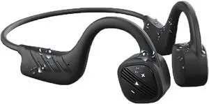 IKXO Open Ear Waterproof Bone Conduction Headphones Bluetooth Swimming - Mp3 Player Sport Wireless 5.0 Earphones for Diving Headset for Underwater Running Gym Cycling