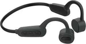 IP68 Underwater Waterproof Swimming Headset Bone Conduction Earphone with MP3 and Bluetooth for Swimmers Open-Ear Elastic Band (Black)
