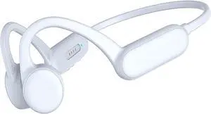 IKXO Open Ear Safe Sport Headphones Bone Conduction 8G MP3 Player IPX8 Waterproof Sweat Proof Wireless Bluetooth 5.0 Headsets Noise Cancelling Built-in Microphone for Swimming Diving Surfing Running