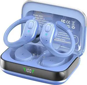 Wireless Earbuds Bluetooth 5.4 Headphones, Noise Canceling Ear Buds with 75hr Playtime, LED Power Display, IPX7 Waterproof Earphones Over-Ear Earphones for Sports/Workouts