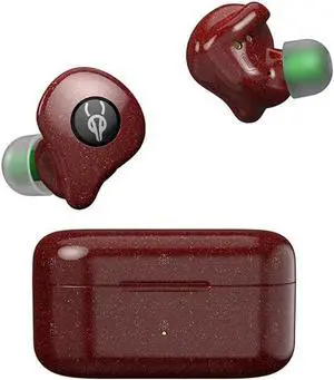 Sabbat E16 Astria Coaxial Acoustic Architecture Wireless Earbuds Blutooth 5.2 in-Ear HiFi Stereo Headphones with Built-in Mic and Charging Case Suitable for iOS, Android(Neon Red)