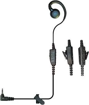 Klein Electronics CURL 1-Wire Push to Talk Earpiece for Sonim XP3 Phones - IP67 Waterproof, Over-Ear for Hygiene & All-Day Comfort, Swivels C-Ring for Right or Left Ear Use, 3.5 mm Earpiece