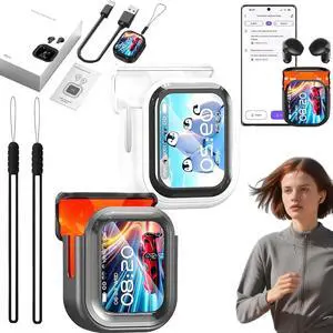 Ne20 Earbuds, Ne20 Translation Earbuds with 140 Language Ai Translator Real Time, Ne20 Bluetooth True Wireless Earphones Led Display, Ipx6 Waterproof for Travel Business (Black + White)