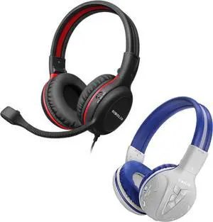 SIMOLIO 2 Pack Kids Wired & Wireless Headphones, Volume-Limited Stereo Headsets with Mic for School/Gaming, Foldable Pink Headphones Compatible with Pad/Tablets/PC (Adjustable for Girls, Teens, Studen