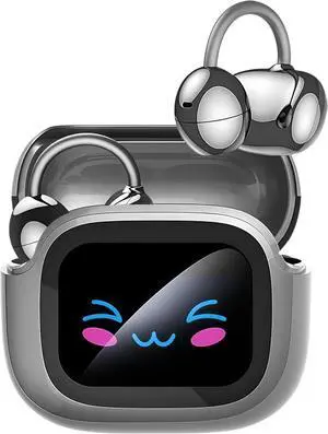 Micool AI Translation Ear Clip Headphones with 134 Language Real-Time Translator, Bluetooth Wireless Earbuds for Travel & Business | Smart LED Screen, AI Dialogue Mode, Anti-Loss Function (Black)