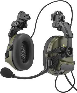 Noise Cancelling Tactical Headphones with Helmet Mount Accessories and Rear Rail Adapter kit