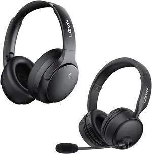 LEVN Hybrid Active Noise Cancelling Headphones, Bluetooth Headset