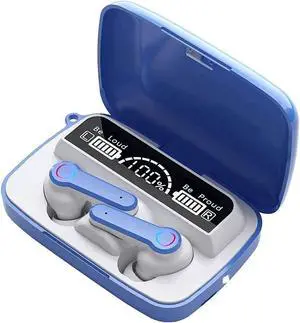 Wireless Noise Cancelling Earbuds  Built-in Microphone, IPX4 Rating, Sweat Resistant Earphones, Class 1 Bluetooth Headphones - Black, Blue, Green, Pink(Blue)