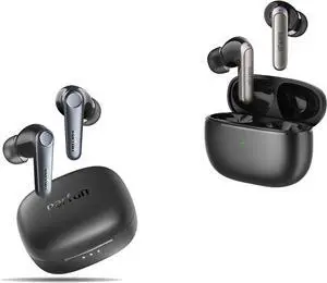 EarFun Air Pro 3 Noise Cancelling Earbuds, Qualcomm® aptX Adaptive Sound, 6 Mics CVC 8.0 ENC Air 2 NC Wireless Earbuds, Adaptive Hybrid Noise Cancelling Earbuds, 6 Mics AI ENC Call