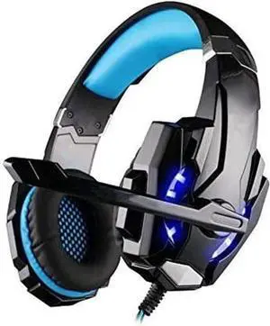 Noise Cancelling Over-Ear Headphones - Listening Time, Built-in Microphone(Blue)