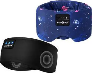 MUSICOZY Sleep Headphones Bluetooth Sleep Mask with Headphones Eye Mask Wireless Bluetooth 5.4 with Adjustable Headband