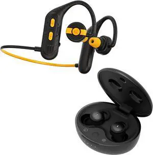 Sleep Earbuds & 2in1 Bluetooth Headphones with 32GB MP3 for Outdoor Work