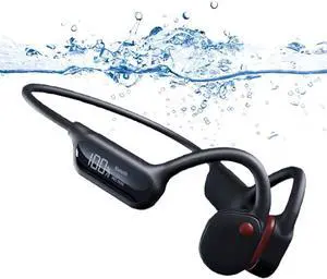 Waterproof Headphones for Swimming Bone Conduction Headphones Bluetooth 5.3 32GB MP3 IPX8 Waterproof Lightweight for Bluetooth Earphones Running,Open-Ear Comfort,Swimming Stable to wear