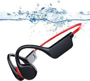 Waterproof Headphones for Swimming Bone Conduction Headphones Waterproof Lightweight for Bluetooth Earphones Running,High Capacity,Swimming Stable to wear Bluetooth 5.3 32GB MP3 IPX8